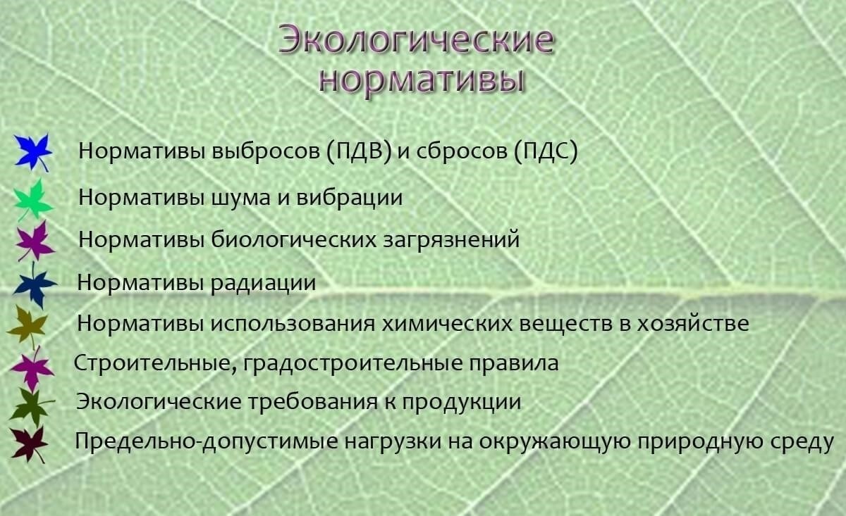 Основные отрасли, на которые влияют экологические налоги