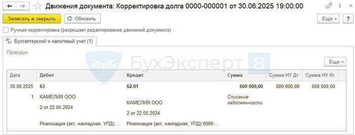 Как оформить списание в 