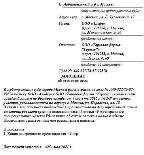 Понимание отказа от продолжения судебных действий