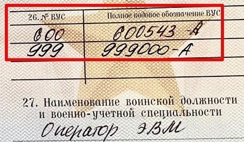 Коды военно-учетных специальностей: что они означают