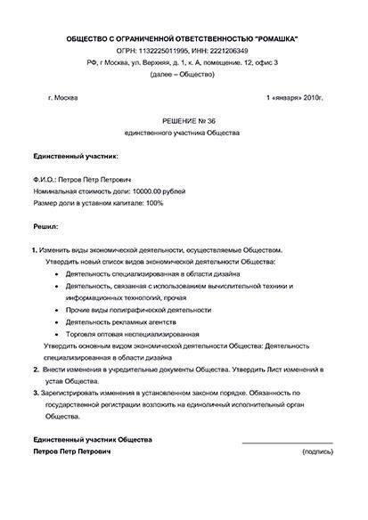 Оформление и порядок регистрации устава для ООО