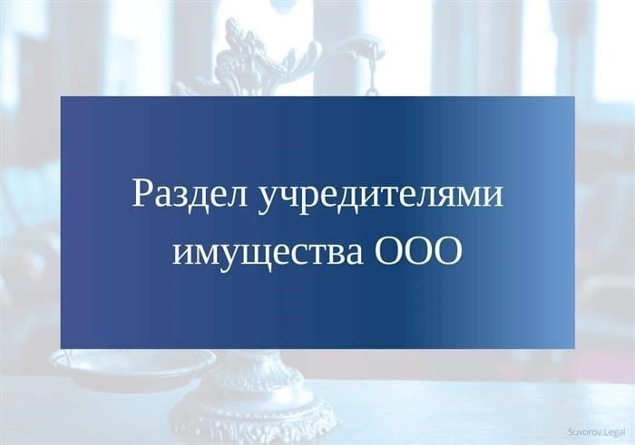 Раздел имущества компании учредителями
